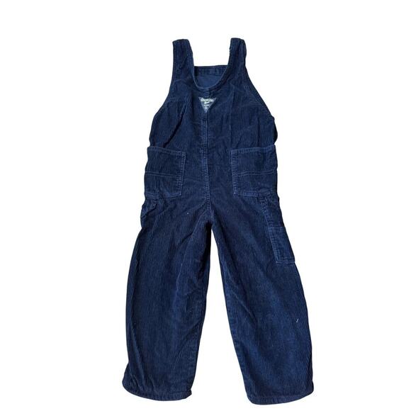 Osh Kosh B'Gosh Boys Blue Corduroy Denim/Jean Overalls size 4T, 100% cotton - Picture 2 of 14